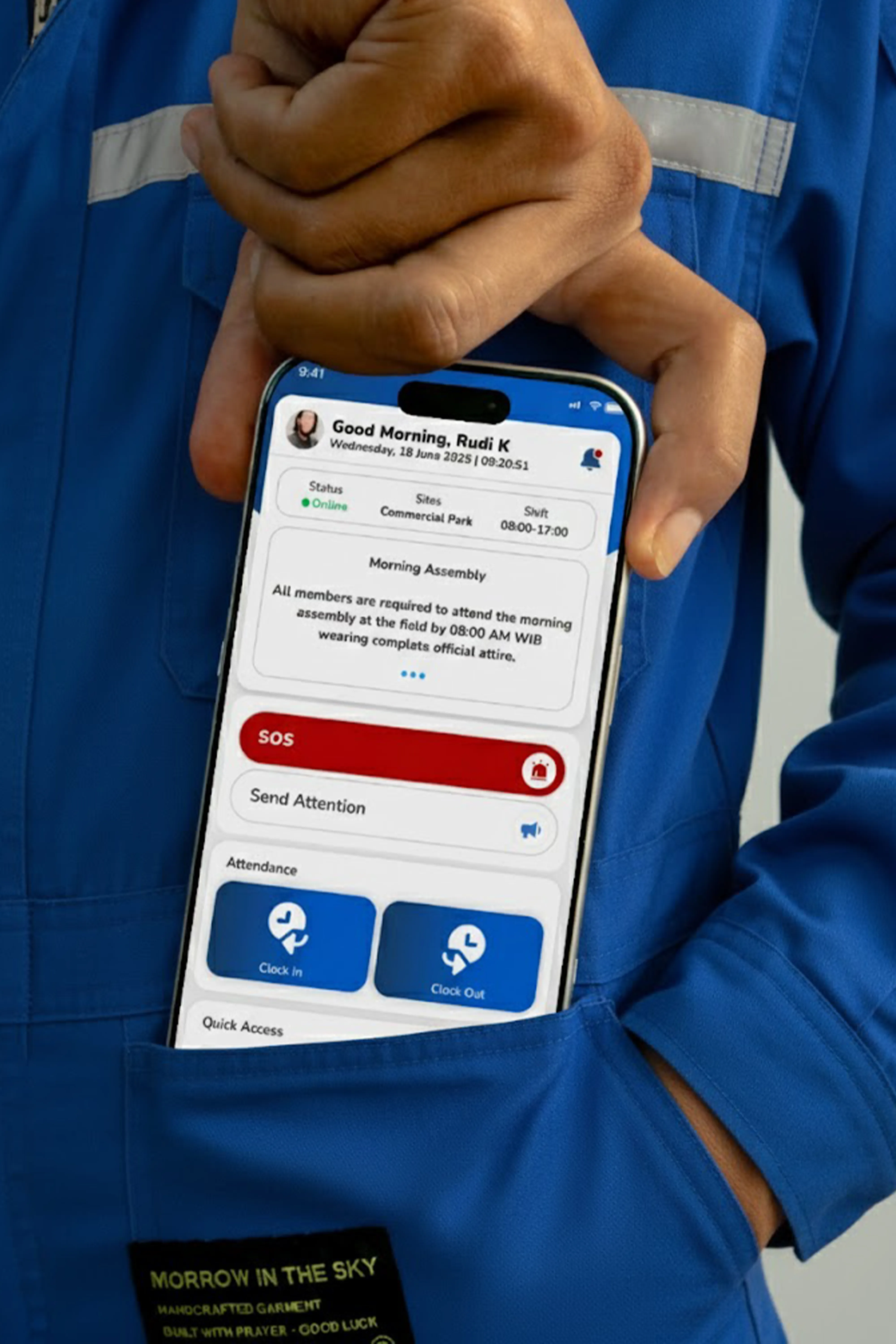 Tampilan Aplikasi Guard Tour System SentiVex